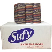  Sufy Z Katlı Kağıt Havlu 200 Ad X 12 Pk 
